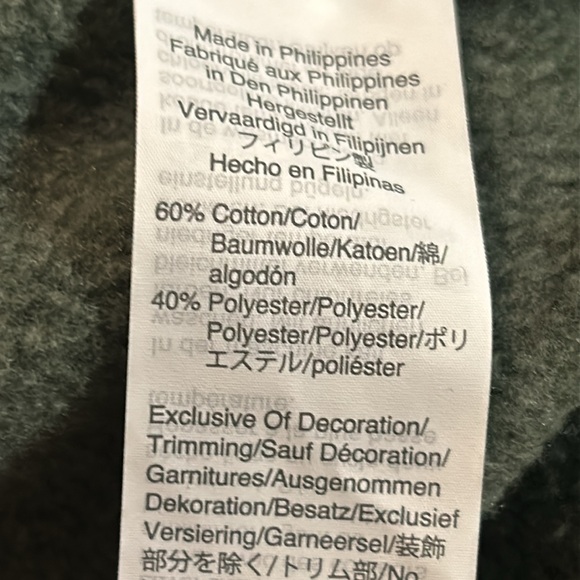 J Crew Factory Wide button-collar pullover sweatshirt SZ Large - Picture 8 of 8